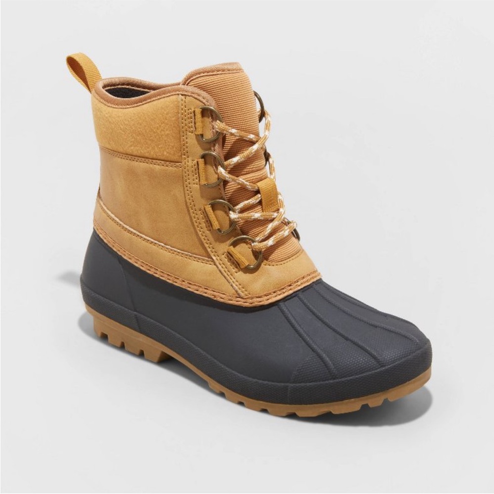 Women’s Tiffy Duck Winter Boots Tan/Black - Universal Thread Size 6